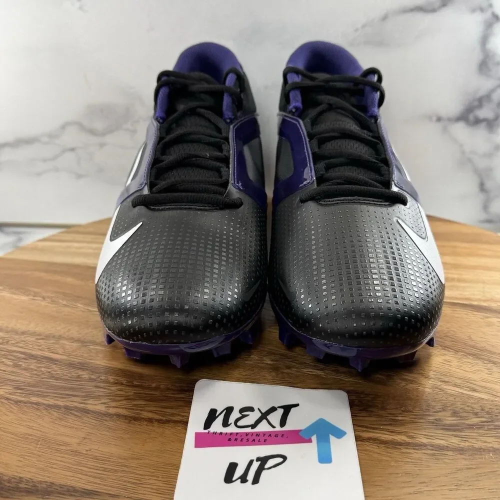 Size 10.5-Nike Alpha Menace 4 Pro Football Cleats Black Purple IB2507-004 RARE